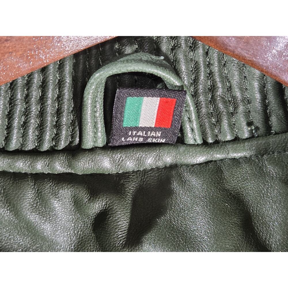 Vintage Rocco Tuscani Italian Lambskin Leather Bomber Jacket XXL 58in - Picture 14 of 16